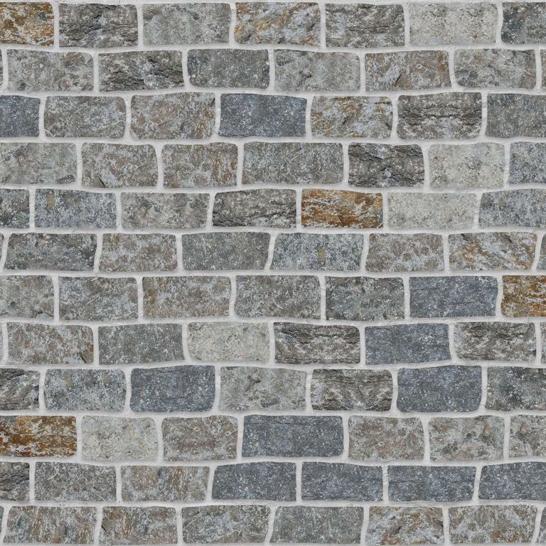Reclaimed Belgian Bluestone Cobbles - Weathered & Worn Surface - Thin Veneer - Medium Rec - DP053 SDM114 SDT253