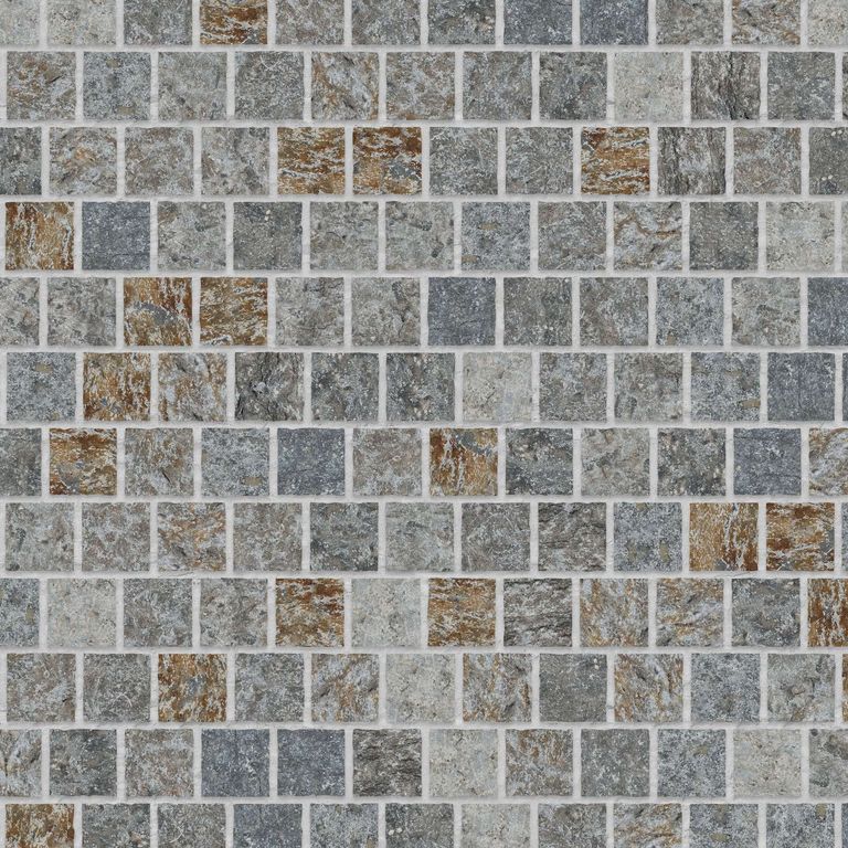 Reclaimed Belgian Bluestone Cobbles - Weathered & Worn Surface - Thin Veneer - Standard Square - DP077 SDM114 SDT258