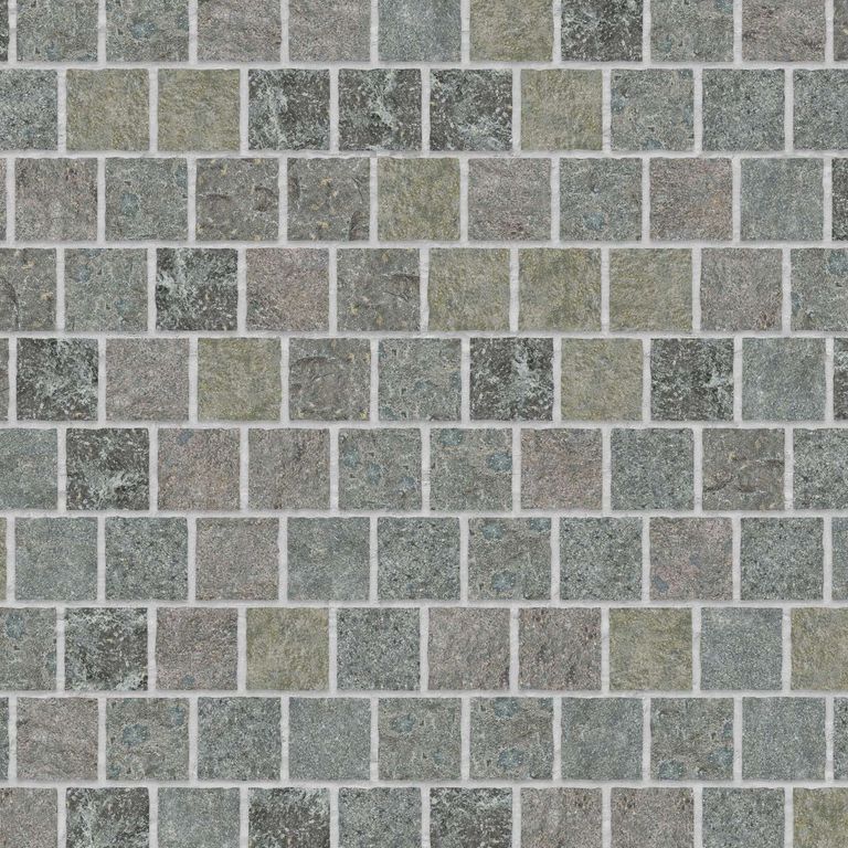 Reclaimed European Cobbles - Weathered & Worn Surface - Thin Veneer - Medium Square - DP077 SDM120 SDT242
