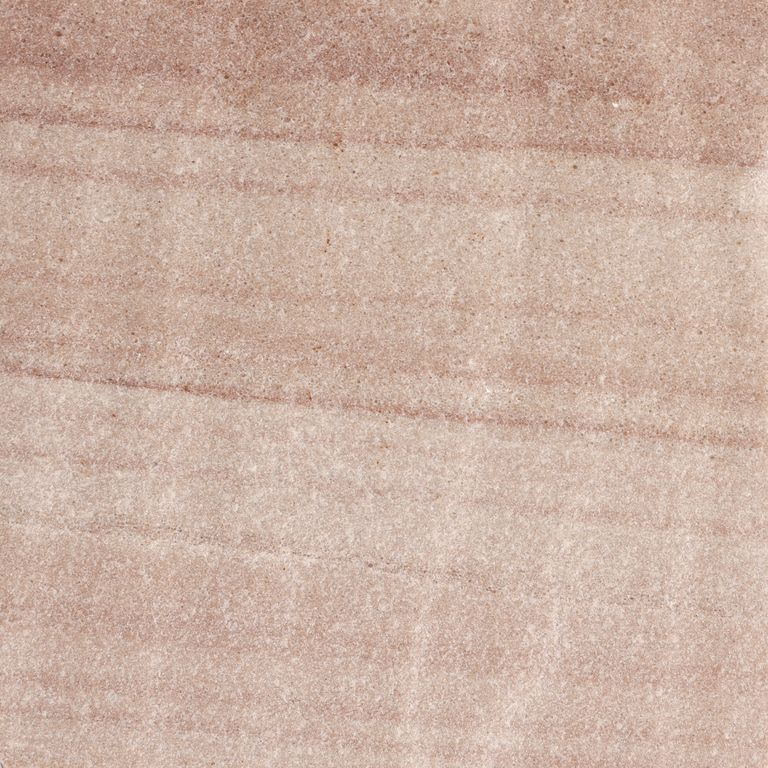 Best close-up image for Harvest Gold Sandstone. The surface finish shown is flamed. Dominant colors shown are beige, pink and tan. Exhibits 