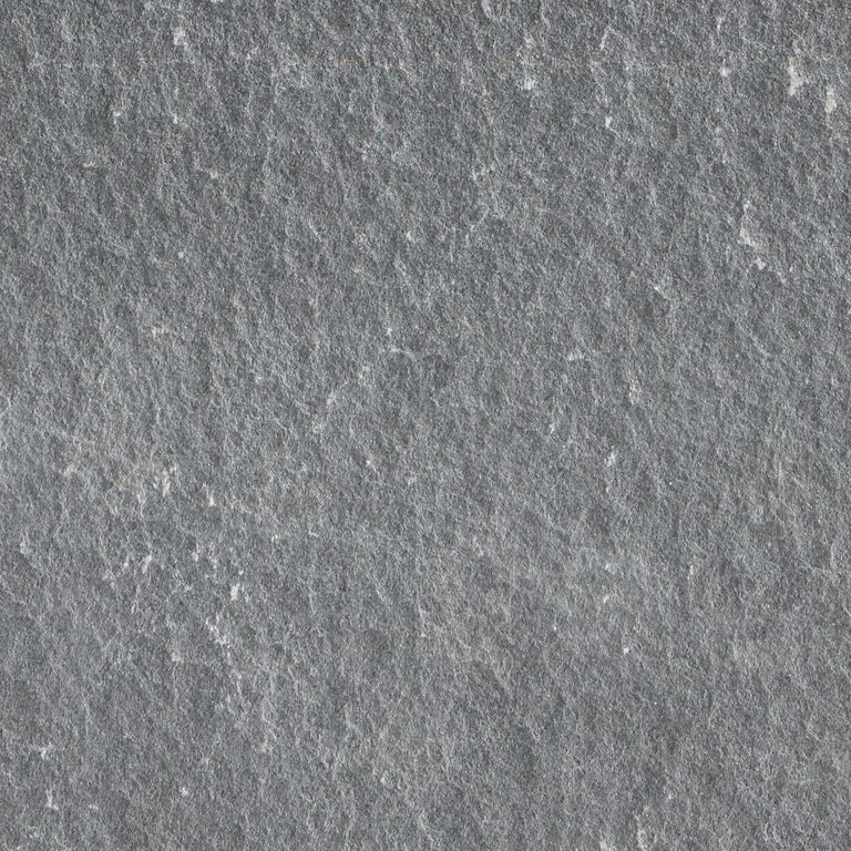 Feature image for Bluestone Flamed Surface - Premium Gray. The surface finish shown is flamed. The dominant color shown is gray. The color mix creates a cool feeling. Solid color pattern.