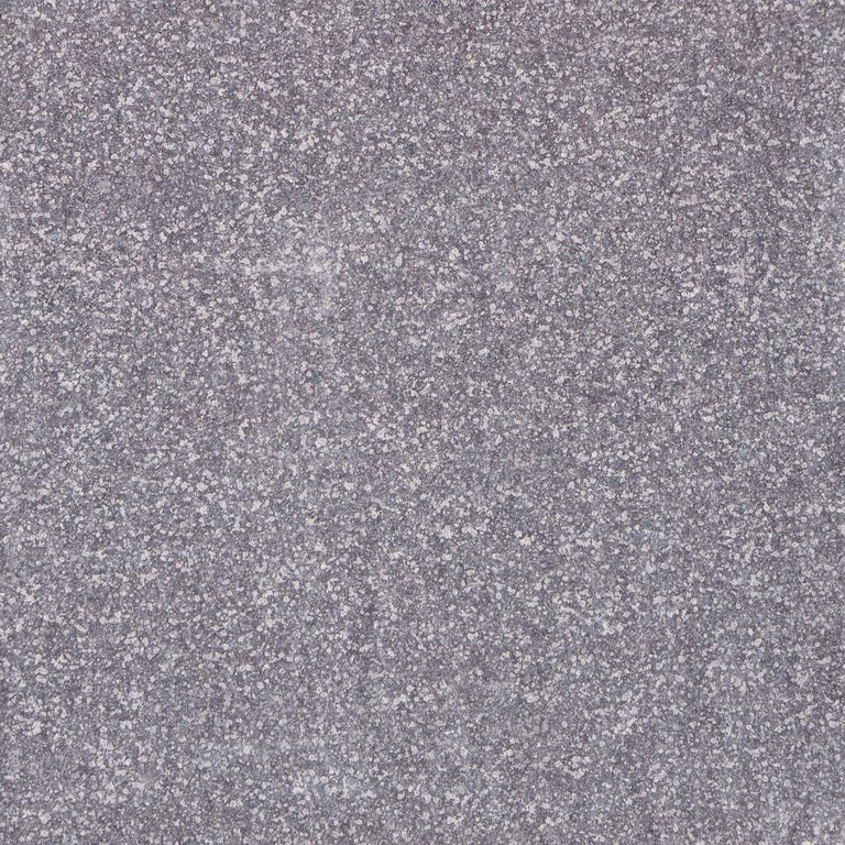 The surface finish shown is flamed. The dominant color shown is gray. The color mix creates a cool feeling. Speckled, coarse speckled and blotched color patterns.