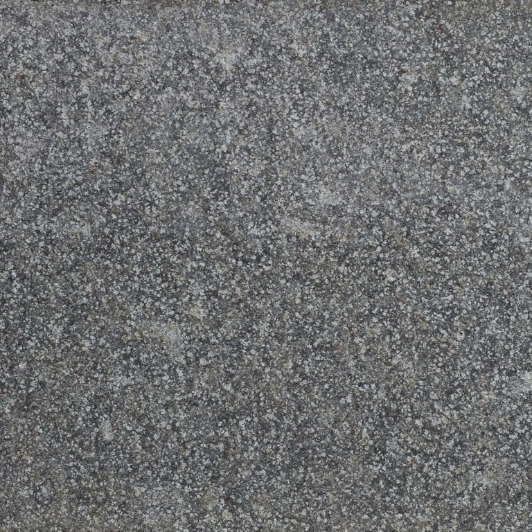 Color/Finish variation image for Basalt - Flor De Camomila. The surface finish shown is flamed. The dominant color shown is gray. The color mix creates a cool feeling.