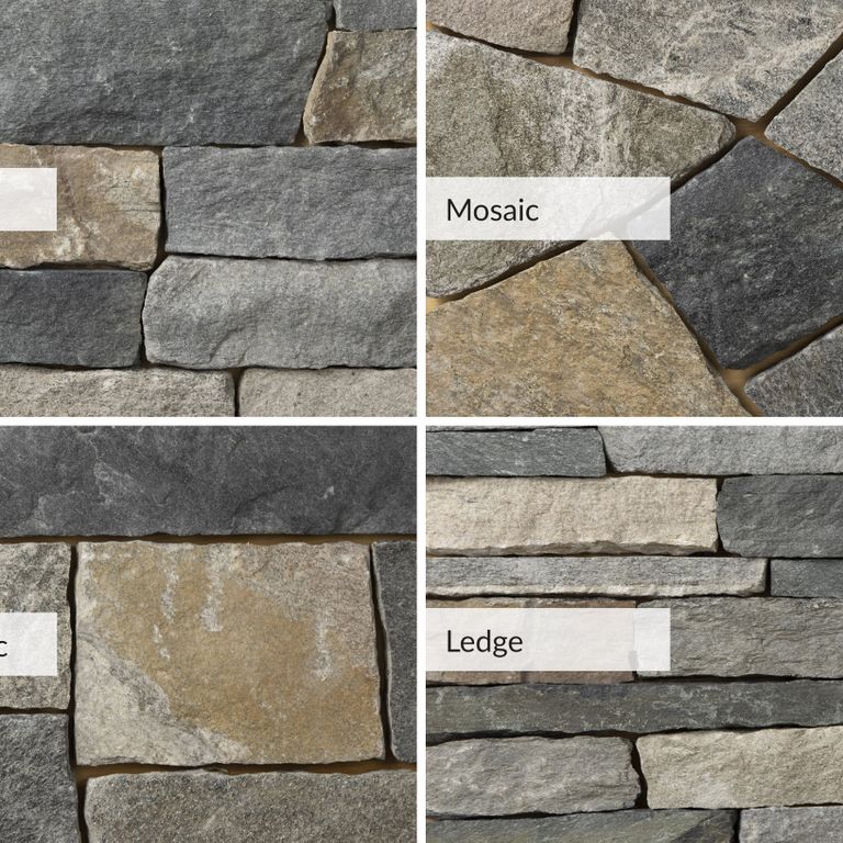Feature image for Granite - Windsor Blend Tin Veneer. The dominant color shown is gray. The color mix creates a warm feeling. Streaked, fine speckled, speckled and random color patterns.