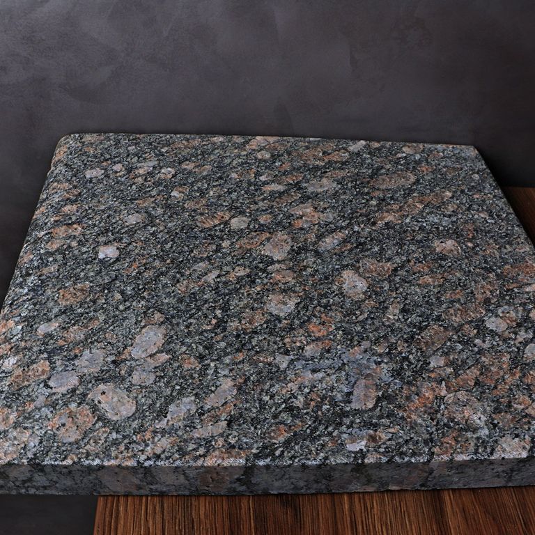 Feature image for Granite - Pink Leopard. Dominant colors shown are black, brown and pink.