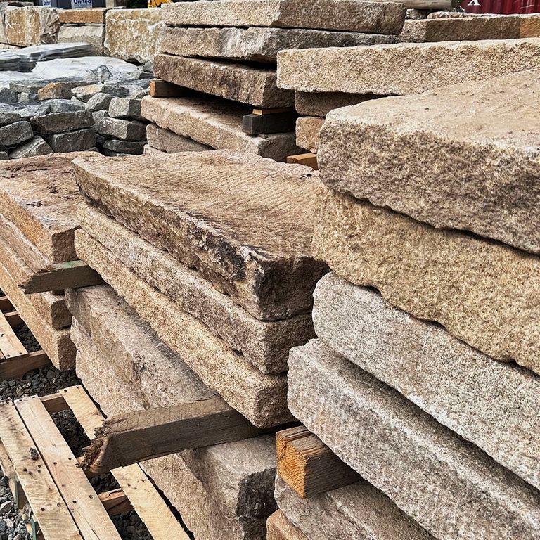 Application image for Granite - Reclaimed Rustic Planks - Golden 4x2'. Dominant colors shown are brown and tan. The color mix creates a warm feeling.