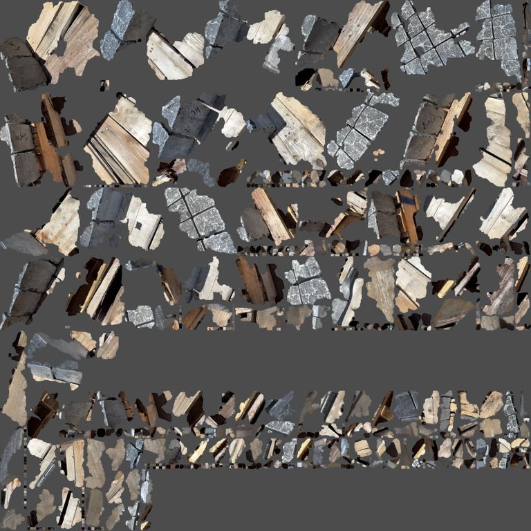 Swatch image for MARK 33b TESTING - Granite - Reclaimed Footworn Planks - Lona Test. The surface finish shown is . Dominant colors shown are black and white.