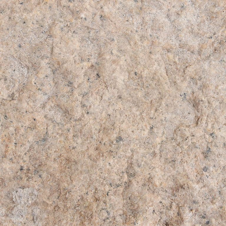 Color/Finish variation image for Reclaimed Footworn Granite Planks. Dominant colors shown are beige and tan; with brown, gray, orange/rust, pink and cream secondaries. The color mix creates a warm feeling. Blotched color pattern.