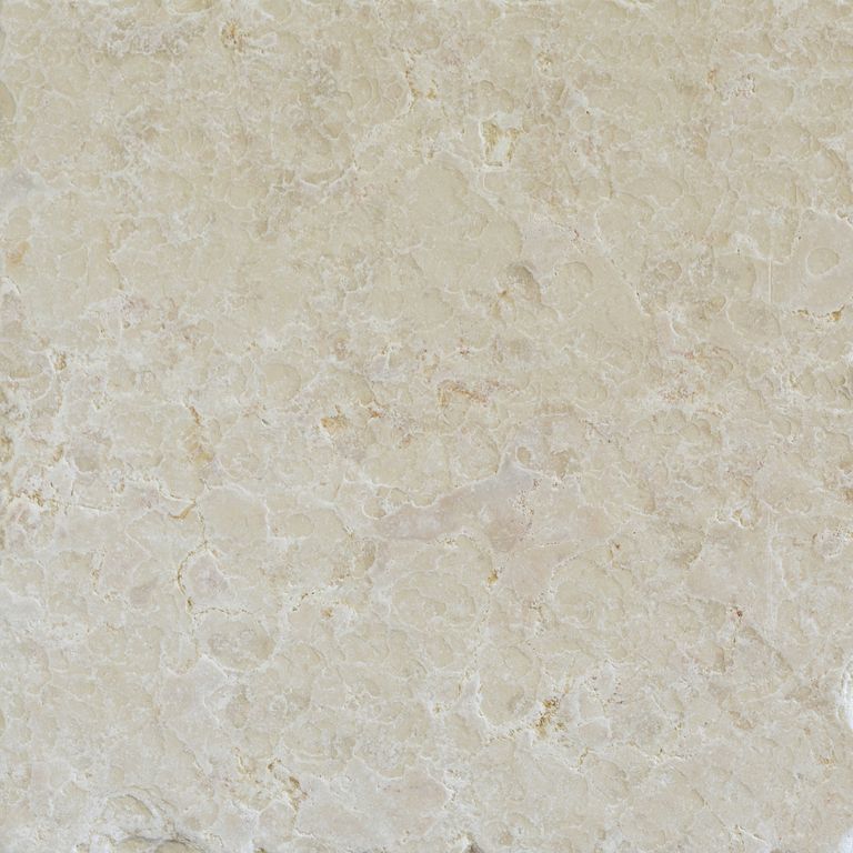 Color/Finish variation image for Limestone - Mountain Hard Beige. The surface finish shown is . The dominant color shown is beige; with gray, white, tan and cream secondaries. The color mix creates a warm feeling. Regular, random and cloudy color patterns.