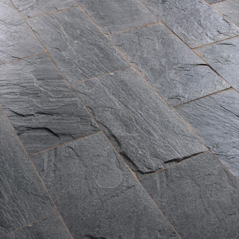 The image shows this material being used in an interior floor application.