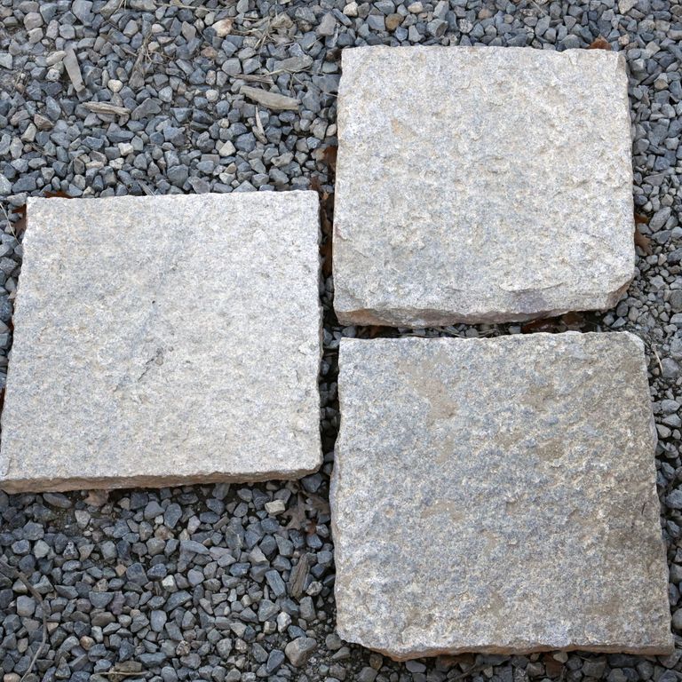 Application image for Granite - Reclaimed Square Pavers. The surface finish shown is . The dominant color shown is gray.