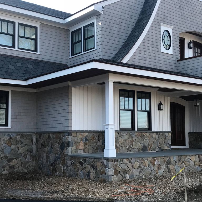 Application image for Granite - Connecticut Blend Thin Veneer. The image shows this material being used in a thin veneer application.