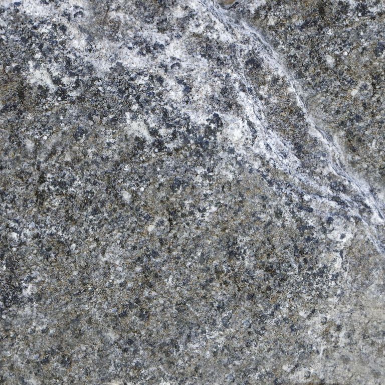 The surface finish shown is . The dominant color shown is gray. The color mix creates a cool feeling. Coarse speckled and streaked color patterns.