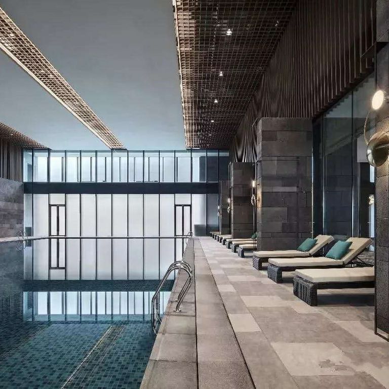 The image shows this material being used for pool coping, full bed veneer and .