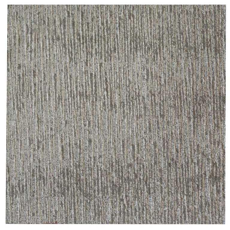 Color/Finish variation image for Ankar Gray Basalt. The surface finish shown is fine adze. Dominant colors shown are beige, gray and tan; with brown, green and white secondaries. Speckled, fine speckled, linear and cloudy color patterns.