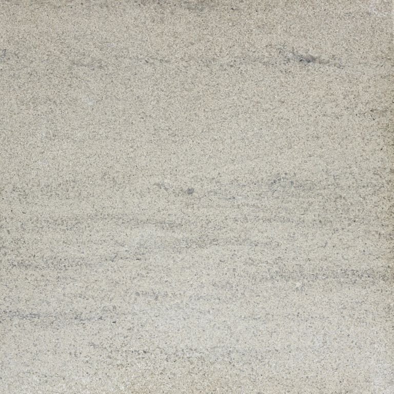 Color/Finish variation image for Silver Shadow Limestone. The surface finish shown is honed. Dominant colors shown are beige, gray and white; with a cream secondary. Exhibits 