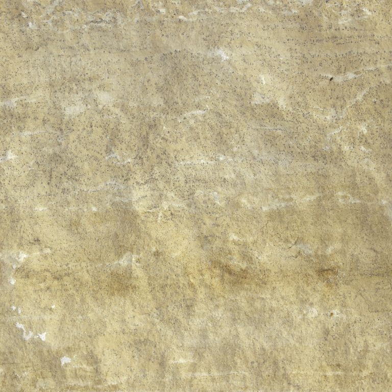 Color/Finish variation image for Northern Buff Limestone. The surface finish shown is split-face. Dominant colors shown are beige and tan; with brown, orange/rust and cream secondaries. Exhibits 