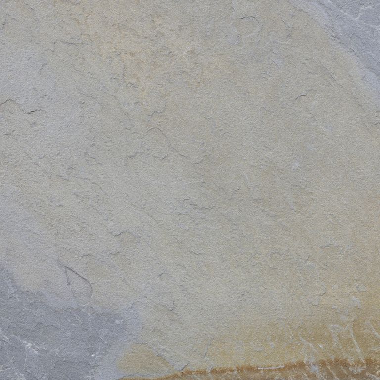 Color/Finish variation image for Bluestone Natural Cleft - Rust Tones. The dominant color shown is gray; with blue, brown, green and white secondaries. Exhibits 