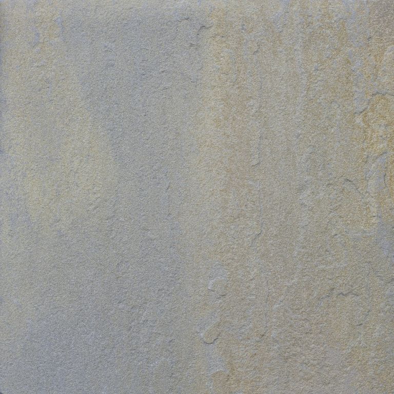 Color/Finish variation image for Bluestone Natural Cleft - Rust Tones. The dominant color shown is gray. The color mix creates a cool feeling. Random and blotched color patterns.