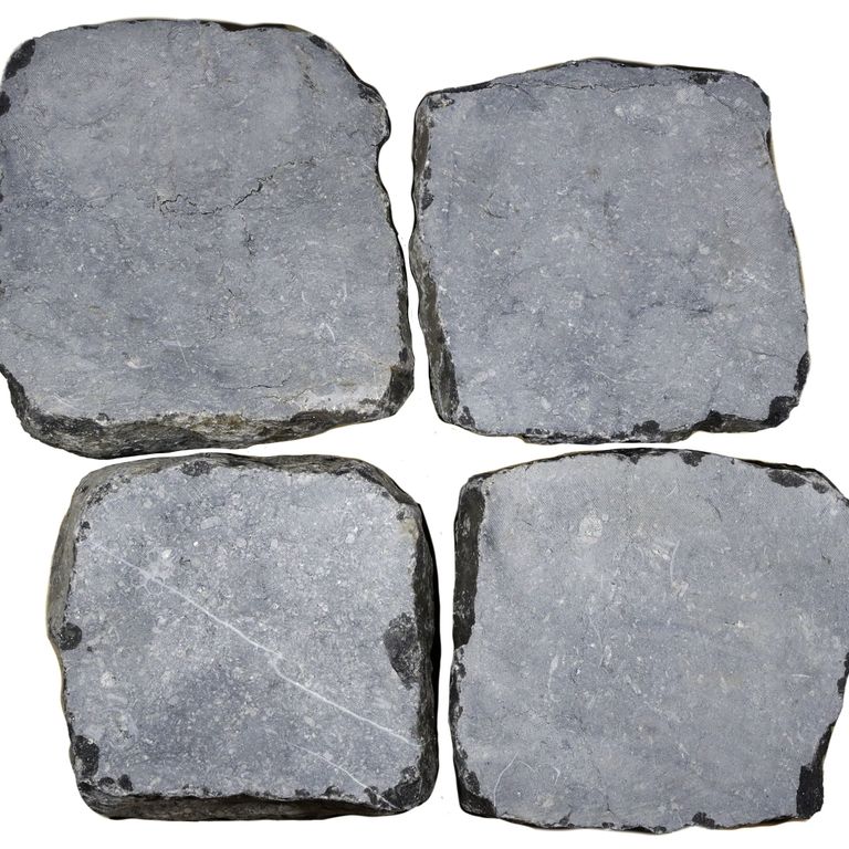 Application image for Reclaimed Belgian Bluestone Cobblestones. The surface finish shown is sawn. Dominant colors shown are blue and gray. The color mix creates a cool feeling.