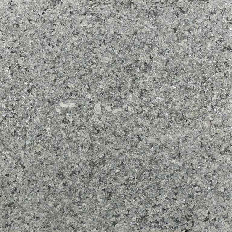 Swatch image for Granite - Reclaimed Rockport. The surface finish shown is flamed. Dominant colors shown are gray and white; with beige and cream secondaries. Speckled color pattern. Contains some mica.