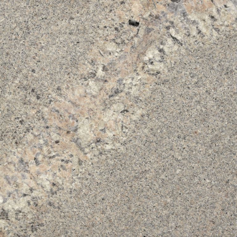 The surface finish shown is flamed. The dominant color shown is gray. The color mix creates a warm feeling. Speckled and coarse speckled color patterns.