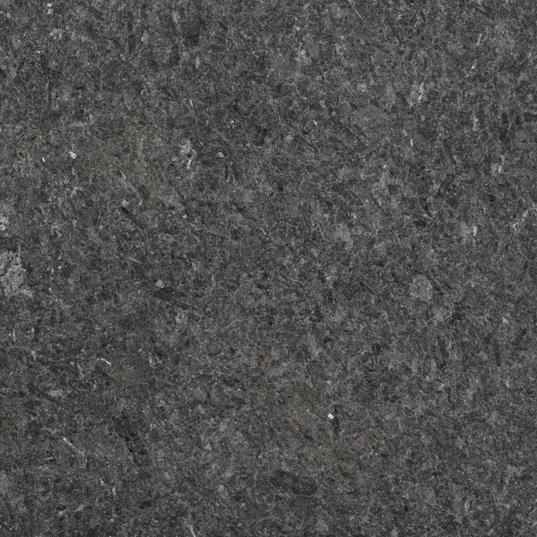 Color/Finish variation image for Granite - Mesabi Black. The surface finish shown is . The dominant color shown is black; with green and purple secondaries. The color mix creates a cool feeling. Coarse speckled color pattern.
