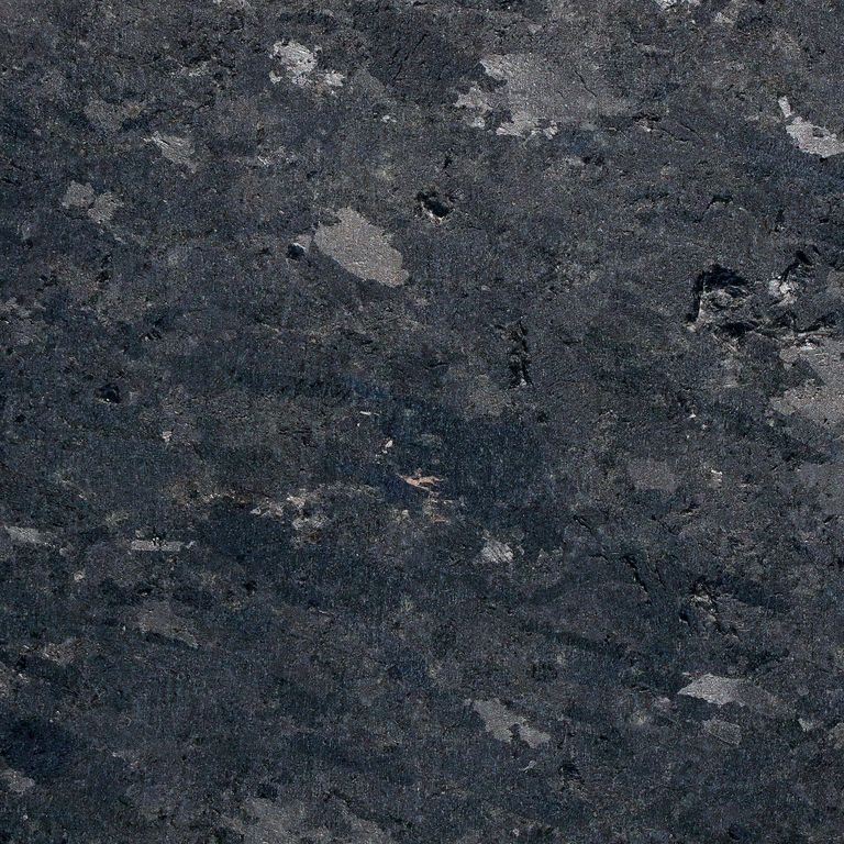 The surface finish shown is brushed. The dominant color shown is black. The color mix creates a cool feeling. Speckled and streaked color patterns.