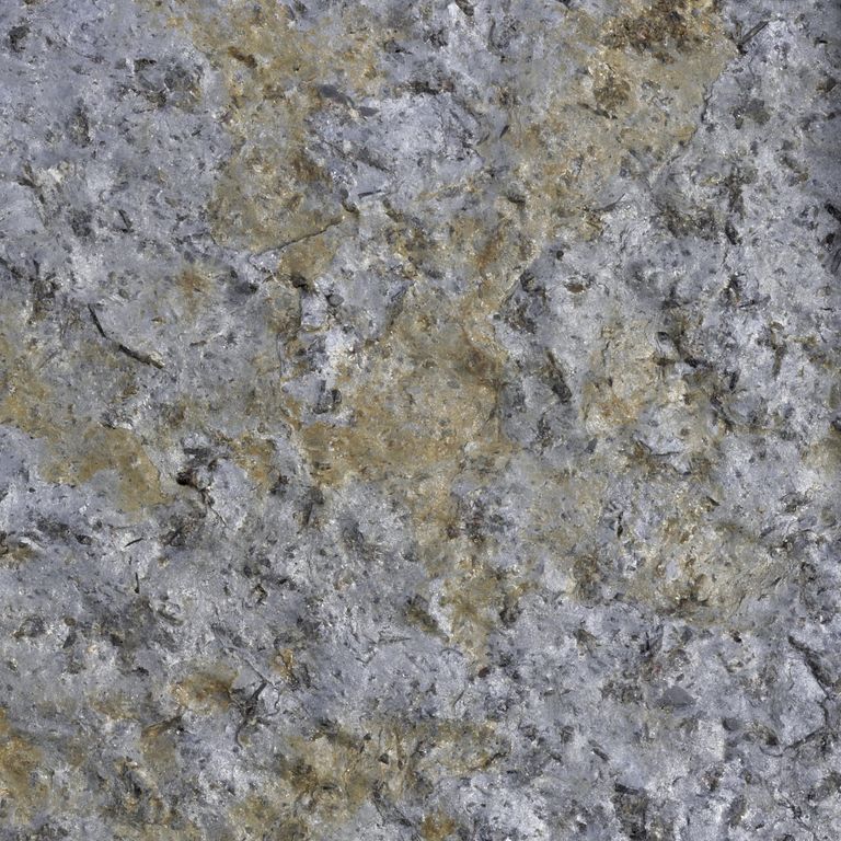 Color/Finish variation image for Goshen Stone. The dominant color shown is gray; with blue, brown, green and purple secondaries. Exhibits 