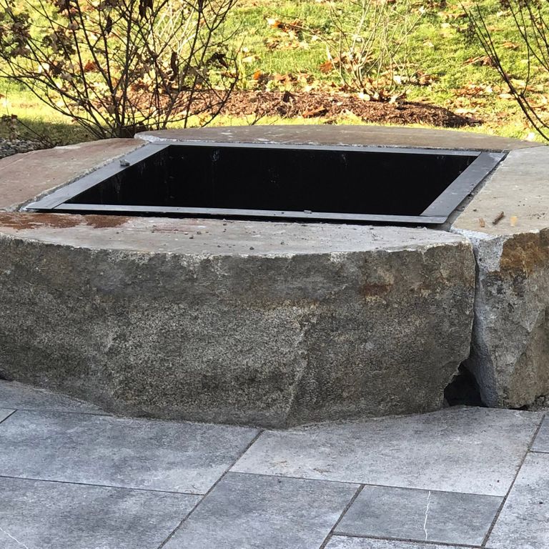 Reclaimed Granite D-Radius Curbstone