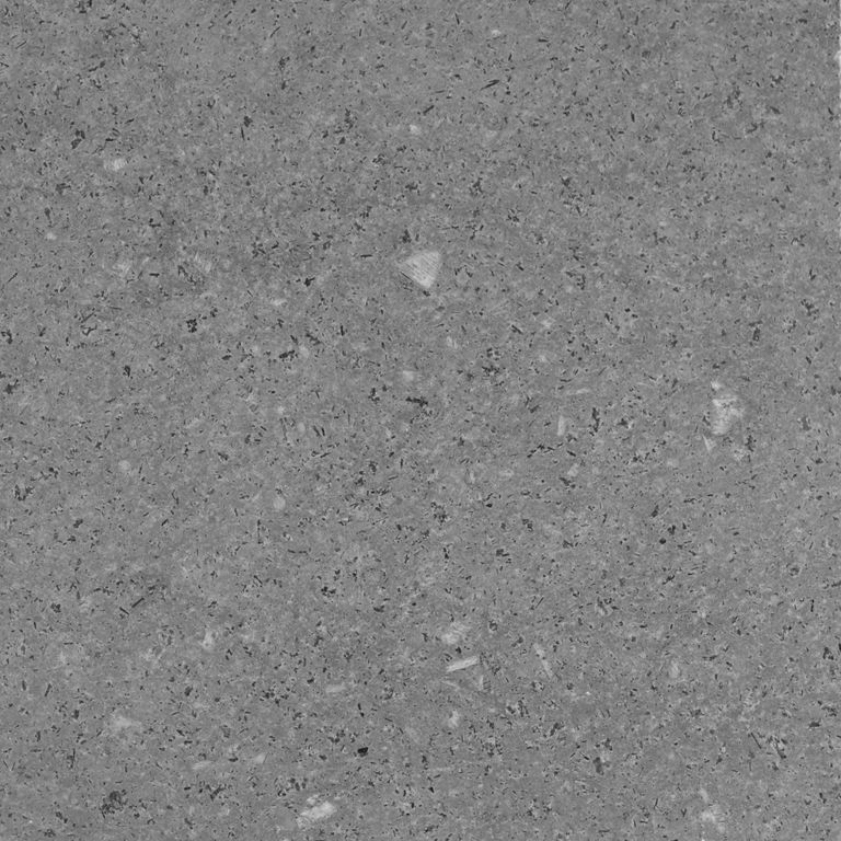 Color/Finish variation image for Basaltite. The surface finish shown is honed. The dominant color shown is gray. The color mix creates a cool feeling. Speckled and cloudy color patterns.