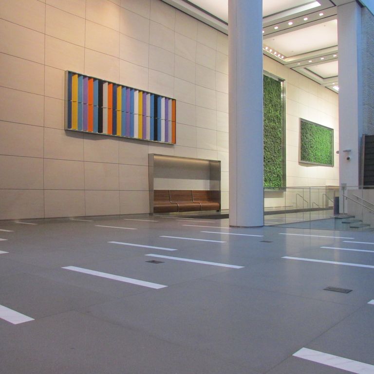 Application image for Basalt - Basaltite. The image shows this material being used in an interior floor application.