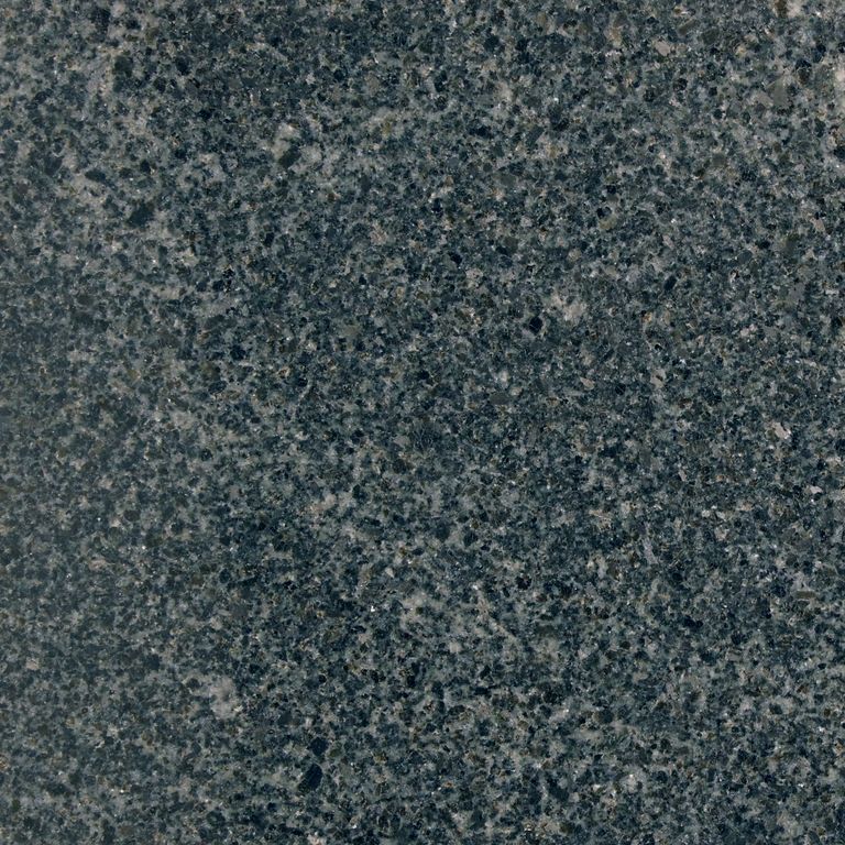 Color/Finish variation image for Granite - Virginia Mist. The surface finish shown is polished. The dominant color shown is gray. The color mix creates a cool feeling. Blotched and coarse speckled color patterns.