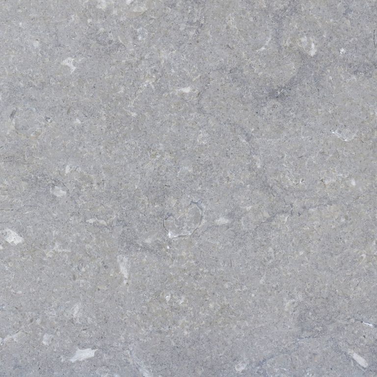 Feature image for Blue Peak Limestone. The dominant color shown is gray; with blue and white secondaries. Exhibits 