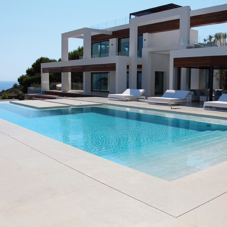 The image shows this material being used for pool coping, patio pavers, pool deck pavers and .