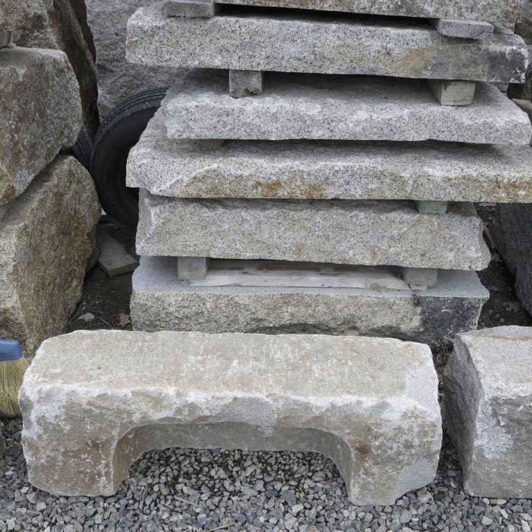 Application image for Granite - Reclaimed - Historic Streetscape Stones. The dominant color shown is gray. The color mix creates a cool feeling.
