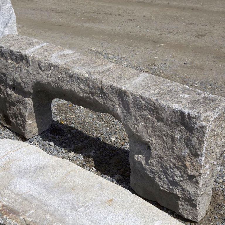 Application image for Granite - Reclaimed - Historic Streetscape Stones. The dominant color shown is gray. The color mix creates a cool feeling.