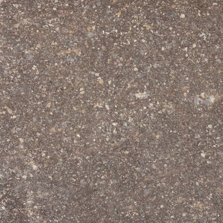Swatch image for Porphyry - Imperial Roman Brown Ocra. The surface finish shown is natural. Dominant colors shown are brown and tan; with beige, green and orange/rust secondaries. The color mix creates a warm feeling. Regular, speckled and coarse speckled color patterns.