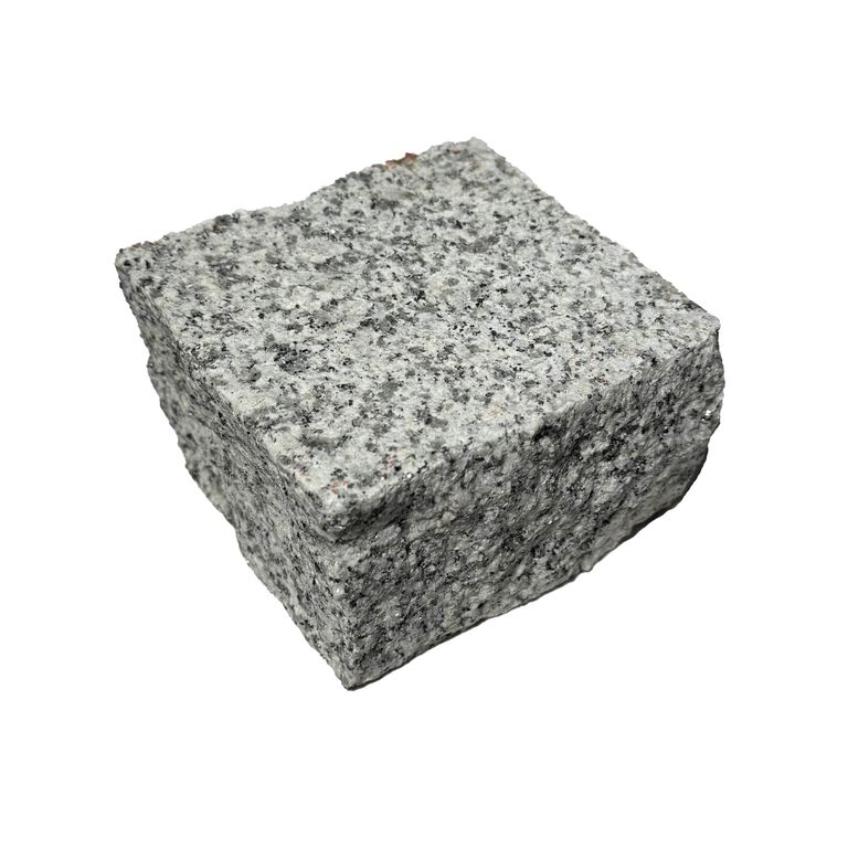 Oblique image for Granite - Gray Salis. The surface finish shown is sand blasted. The dominant color shown is gray. The color mix creates a cool feeling.