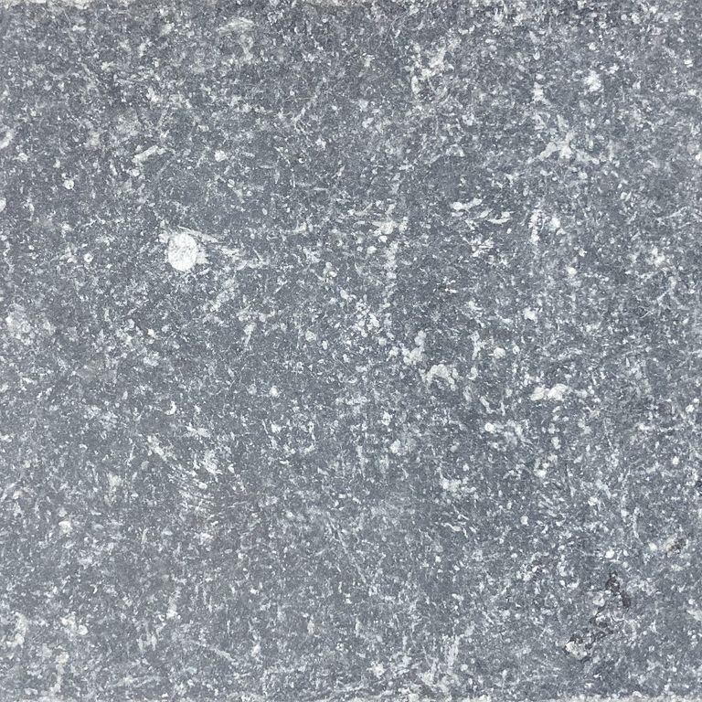 The surface finish shown is tumbled. Dominant colors shown are blue and gray. The color mix creates a cool feeling. Speckled and coarse speckled color patterns.