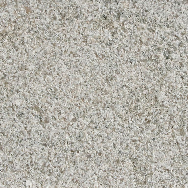 Color/Finish variation image for Veneto Olivo Limestone - Pavers. The surface finish shown is sand blasted. Dominant colors shown are gray and tan. The color mix creates a warm feeling. Speckled and blotched color patterns.