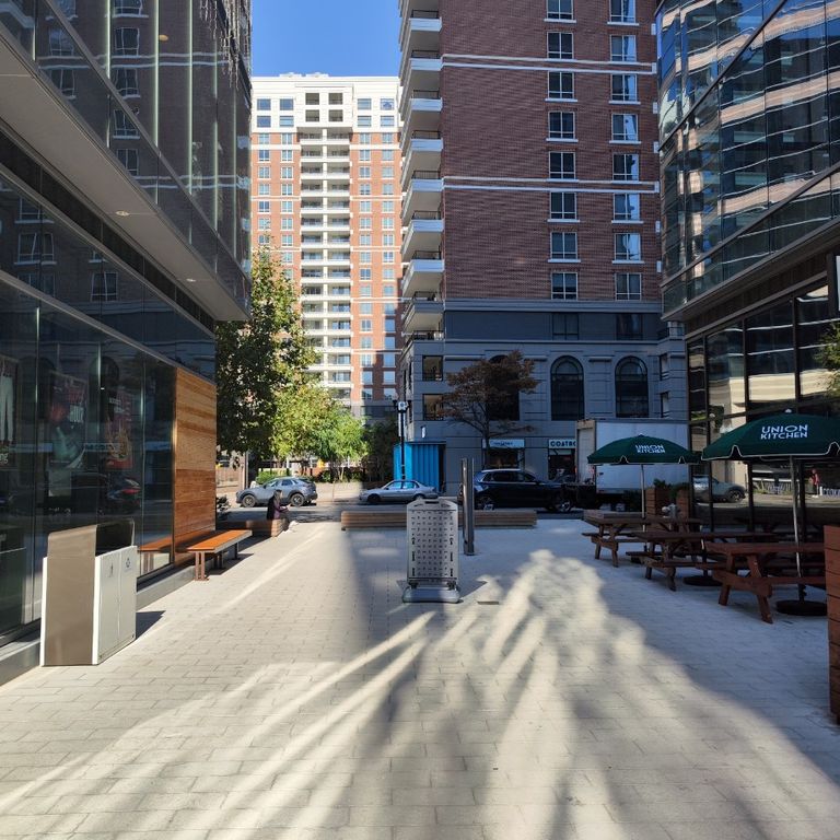 Application image for Veneto Olivo Limestone - Pavers. The image shows this product being used in a public area application. The surface finish shown is flamed. Dominant colors shown are beige and gray. The color mix creates a warm feeling.