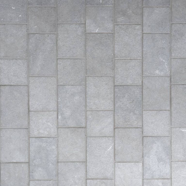 Application image for Casablanca Limestone - Pavers. The image shows this product being used in a patio pavers application. The surface finish shown is . The dominant color shown is gray. The color mix creates a cool feeling.
