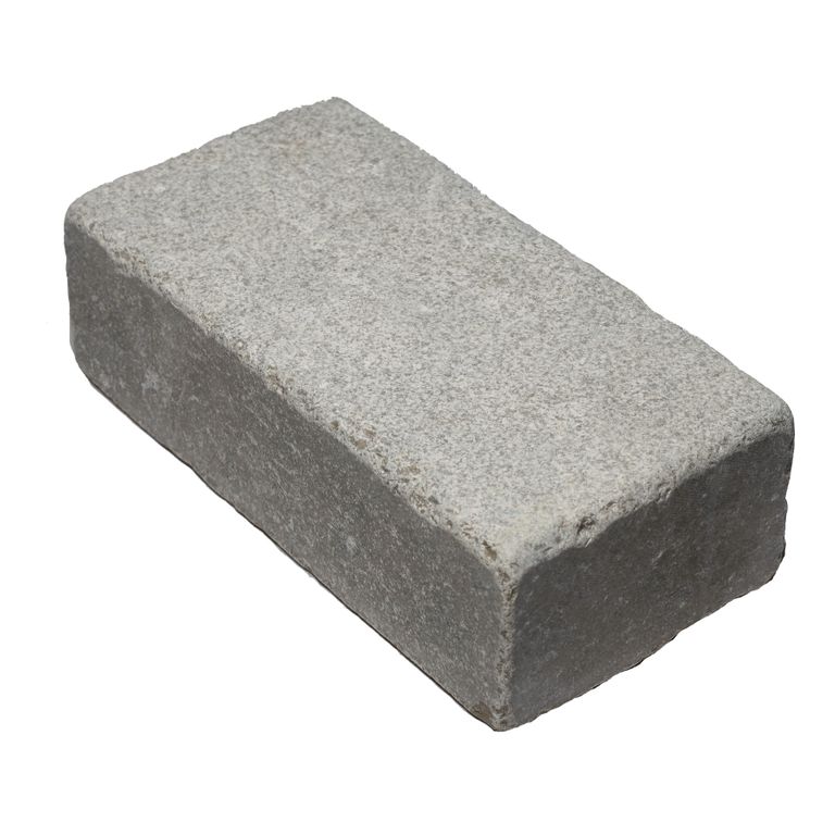 Oblique image for Blue Harbor Limestone - Cobblestone - Shotblasted + Tumbled. The surface finish shown is . The dominant color shown is gray.