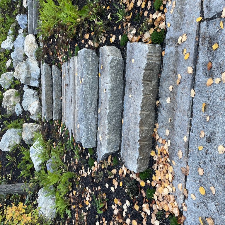 Reclaimed First Generation Curbstone - Split Bottom Riser Steps