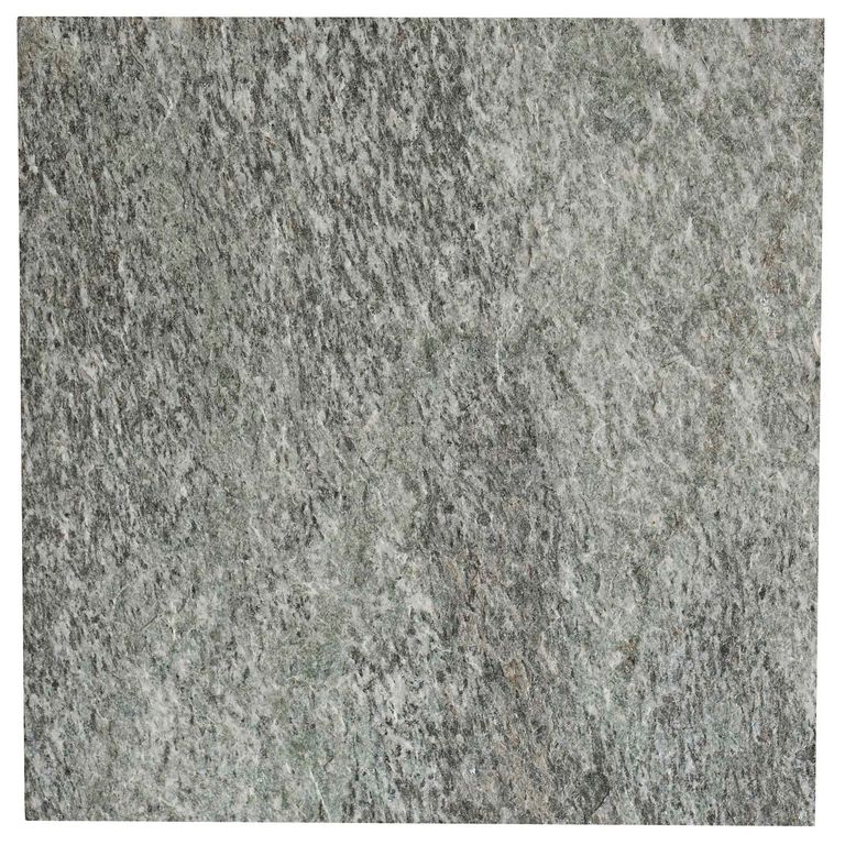 Color/Finish variation image for Granite - Mystic Mountain- Dimensional Cut Pavers. Dominant colors shown are green and gray; with beige and white secondaries. Exhibits 