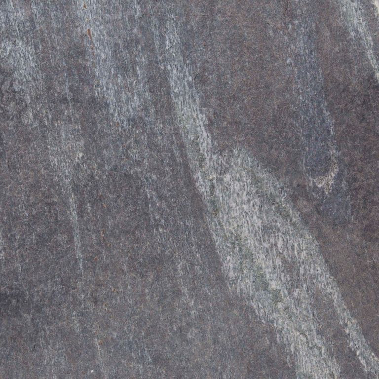 Color/Finish variation image for Granite - Mystic Mountain- Dimensional Cut Pavers. The dominant color shown is gray; with blue, brown, green, purple and white secondaries. Exhibits 
