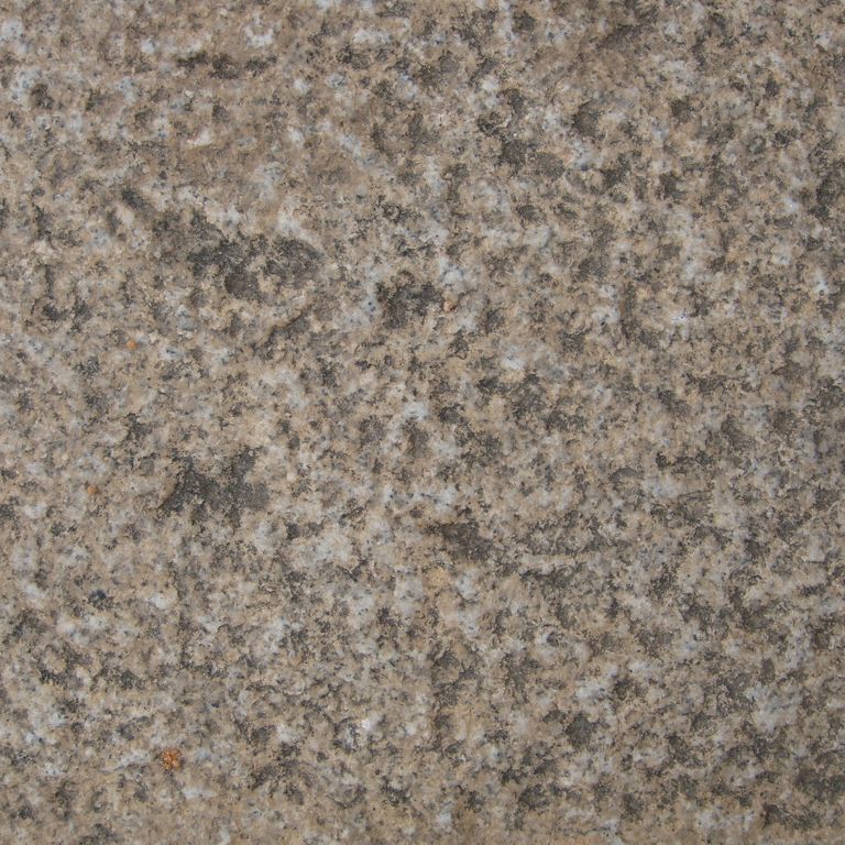 Color/Finish variation image for Reclaimed Footworn Granite - Plank Pavers. The surface finish shown is . Dominant colors shown are brown and gray; with green, orange/rust, purple and tan secondaries. The color mix creates a warm feeling. Coarse speckled color pattern.