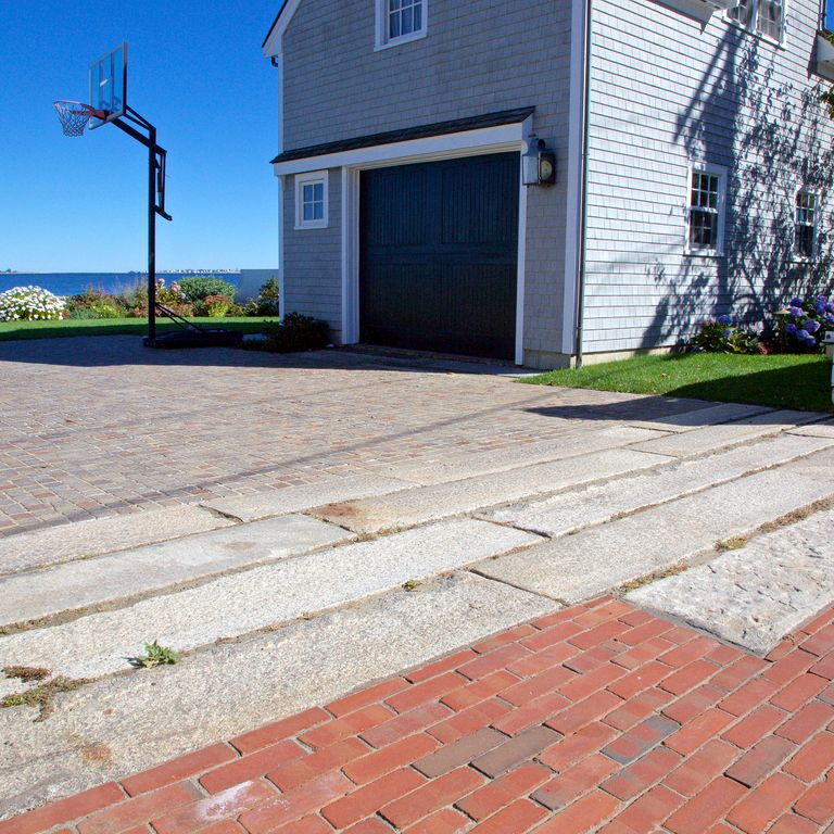 The image shows this product being used in a driveway aprons application.