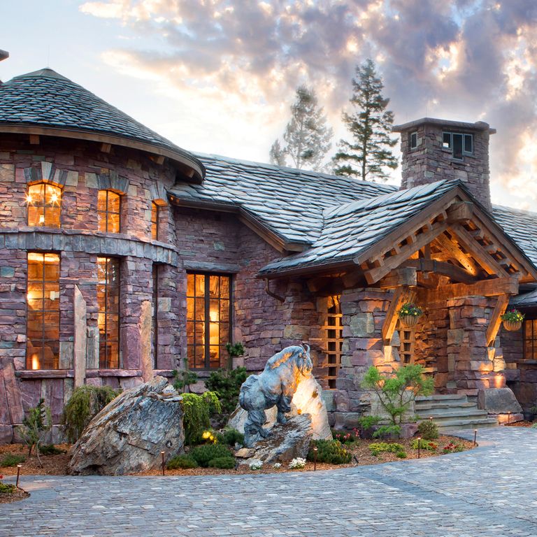 Feature image for Vermont Slate Striated Gray - Roof Shingles. The image shows this product being used in a Roof Shingles application. The dominant color shown is gray; with blue and white secondaries. Exhibits 